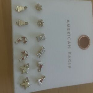 American Eagle Holiday Earrings Set